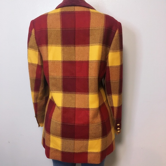 SOLD❌Mondi EUR Vintage Plaids WoolBlazerOversized - Picture 6 of 10